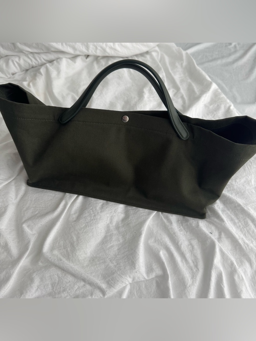 The Row Idaho canvas East-West tote in Khaki - Picture 2 of 8